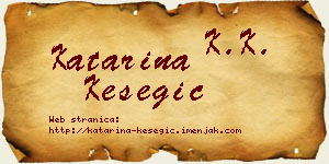 Katarina Kesegić vizit kartica